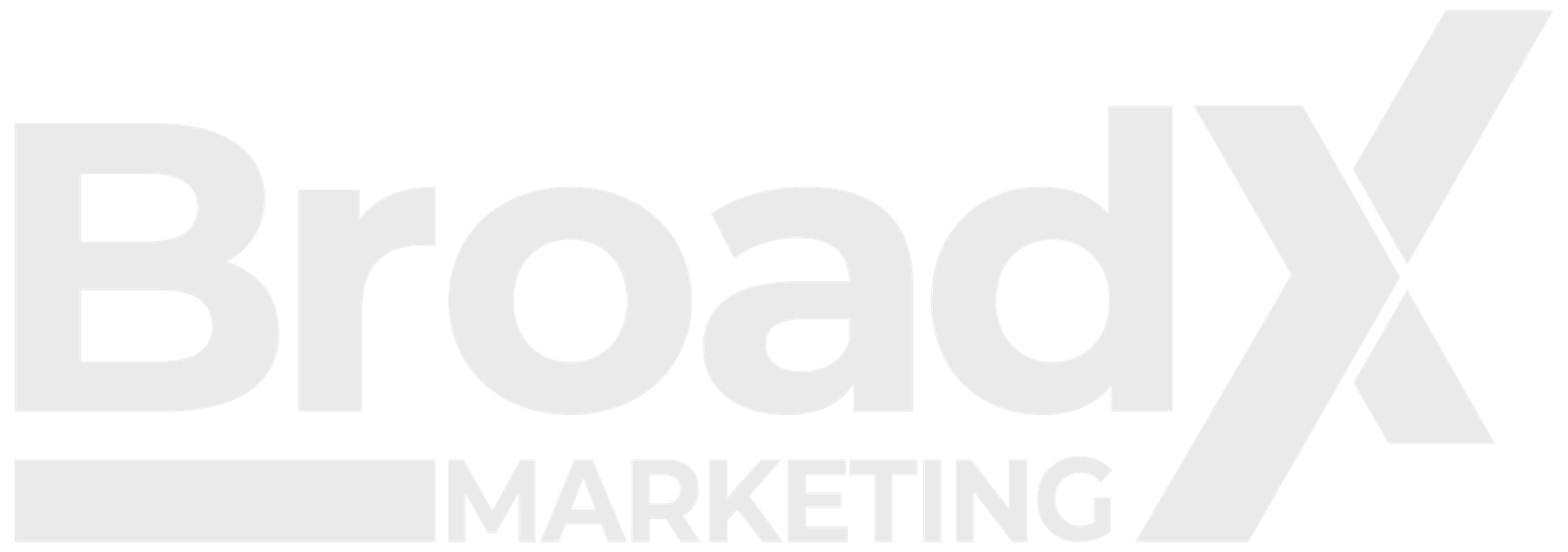 BroadX Marketing Agency White Logo